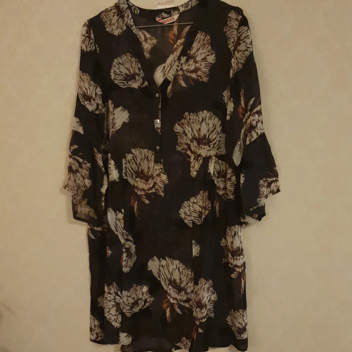 Mörkgrön tunika i chiffong - 90