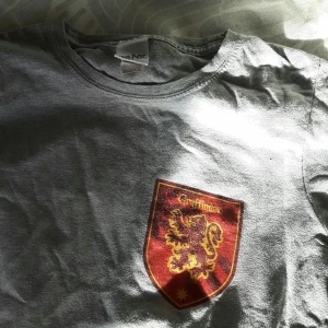 Gryffindor t-shirt - Jättecool grå gryffindor tröja i storlek M. Ganska använt skick, utan några hål och fläckar. Ganska liten i storleken och passar M för en liten tightare look, men passar även S. Gratis frakt ingår!♡