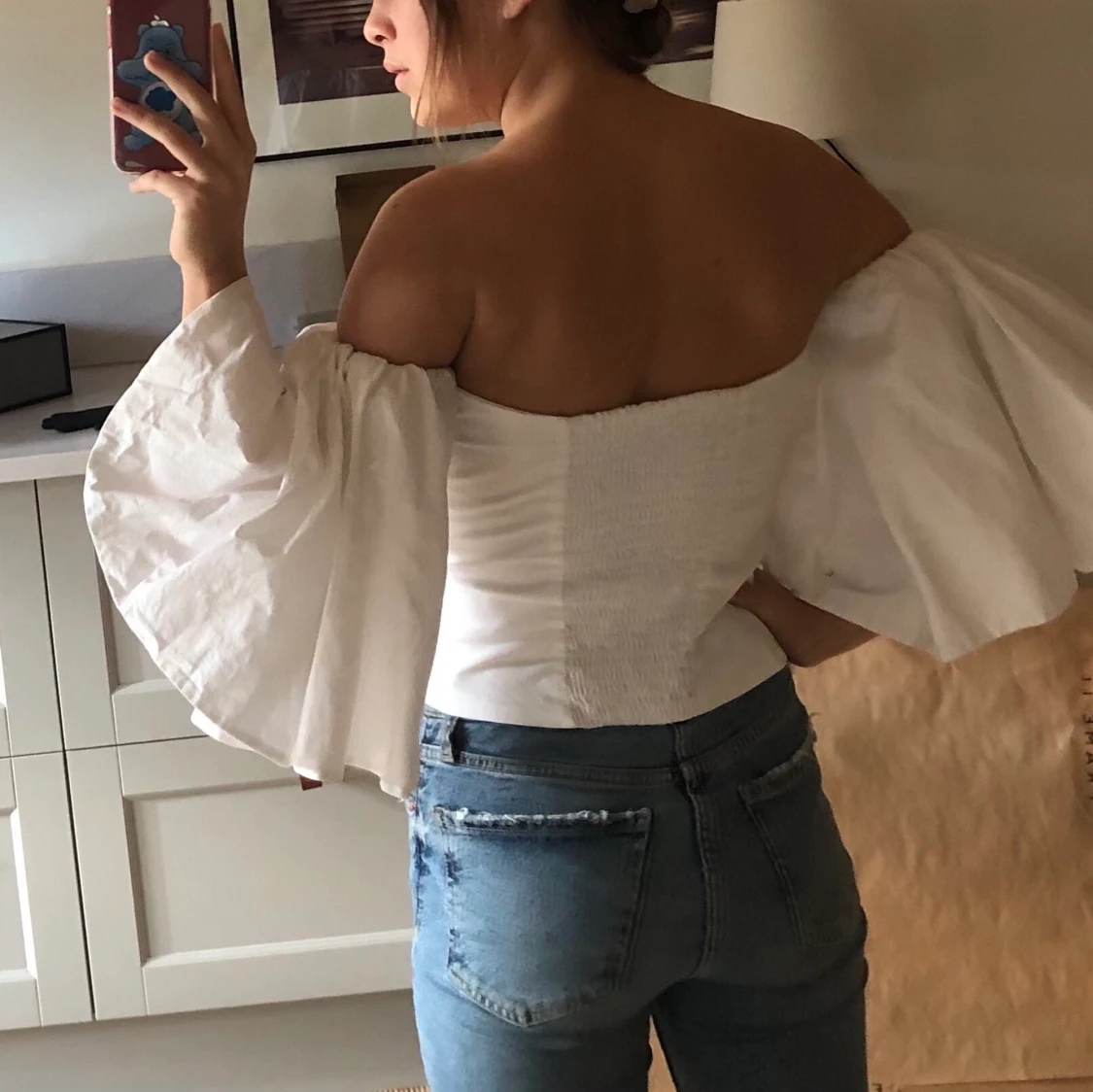 Vit volang tröja - 90