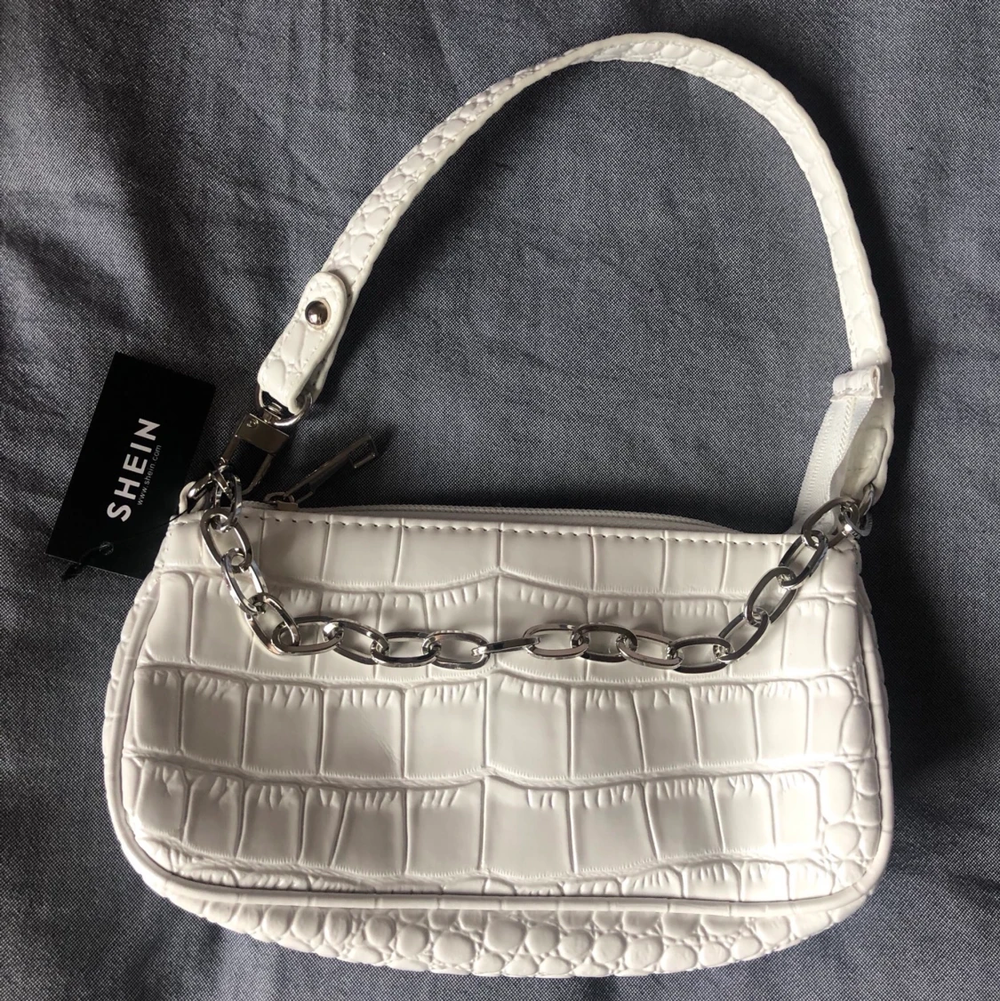 Vit croc väska