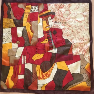 Sjal med Picasso målning - Fin sjal i fint skick 👨🏻‍🎨. (Picasso målning)