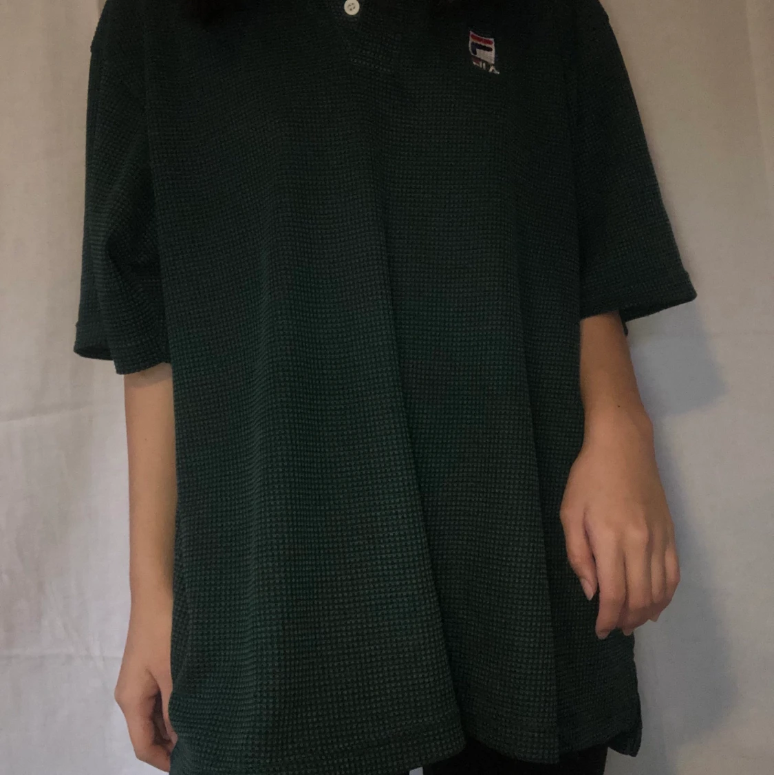 Mörkgrön pikétröja - 90