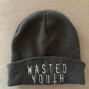 Mössa - Ritkigt fet mössa med text ”wasted youth” i bra skick, säljs för 20kr. Skickas spårbar frakt 66kr betalas av köpare eller möts i Malmö 