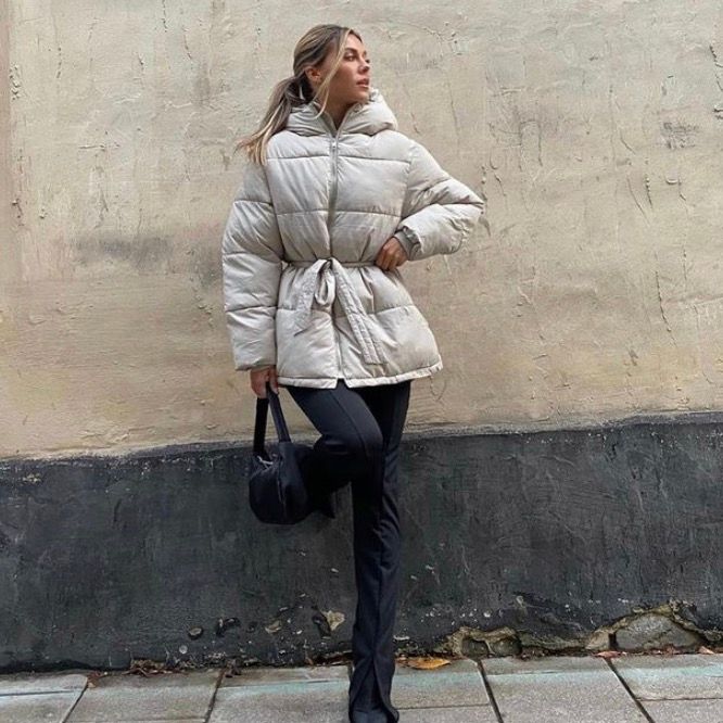 belted puffer jacket nelly
