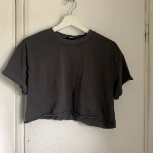 Cropptop från Bikbok - En croppad T-shirt från Bikbok, i en jättefin grå färg. Storlek L, passar S. 