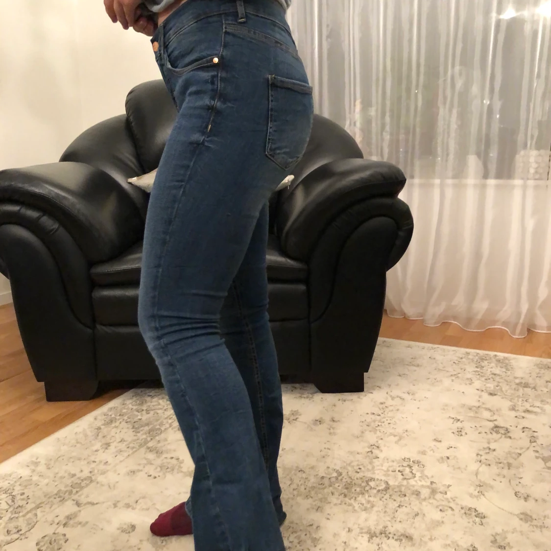 Blå bootcut jeans  - 90