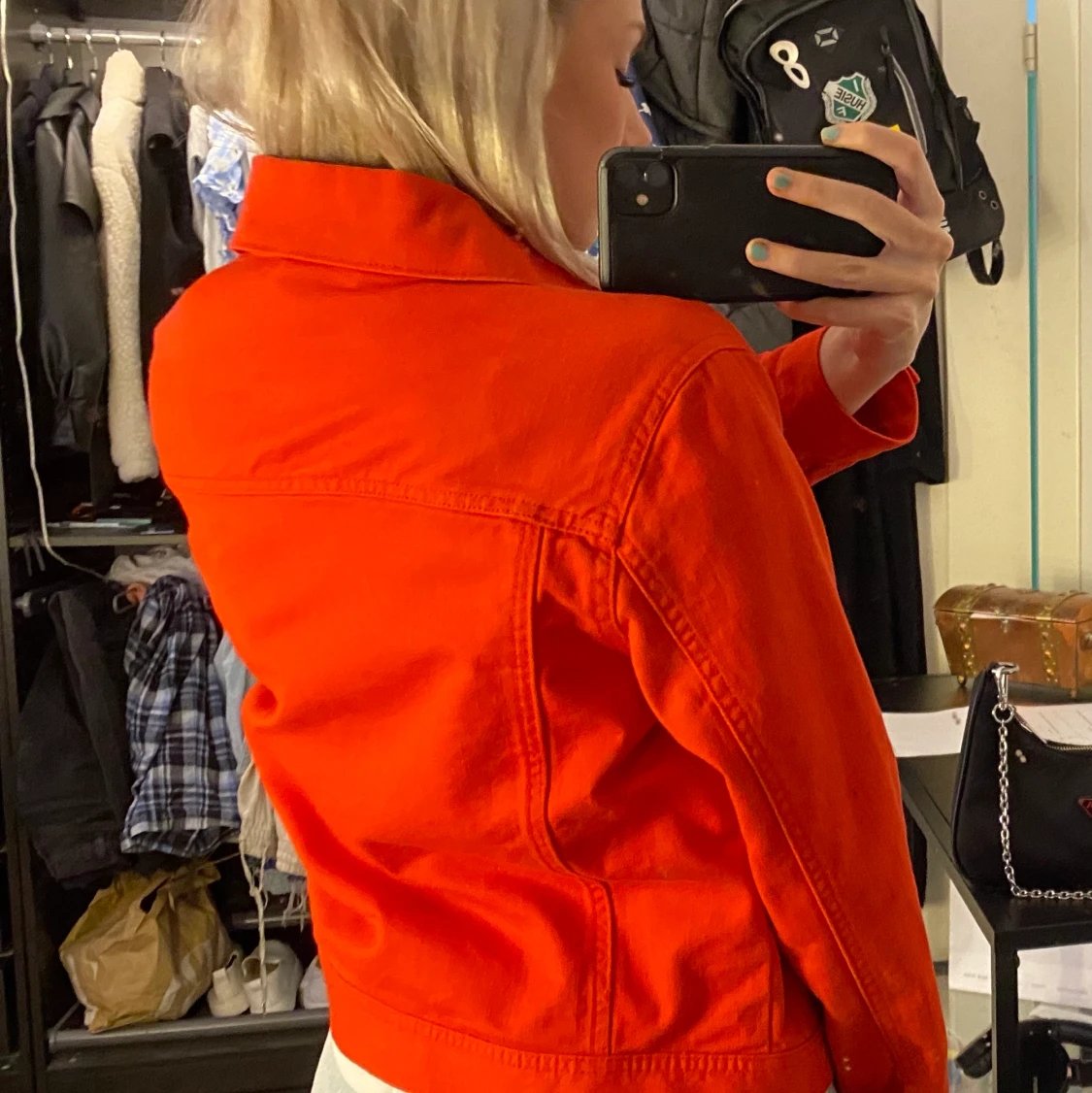 Röd jeans jacka  - 91