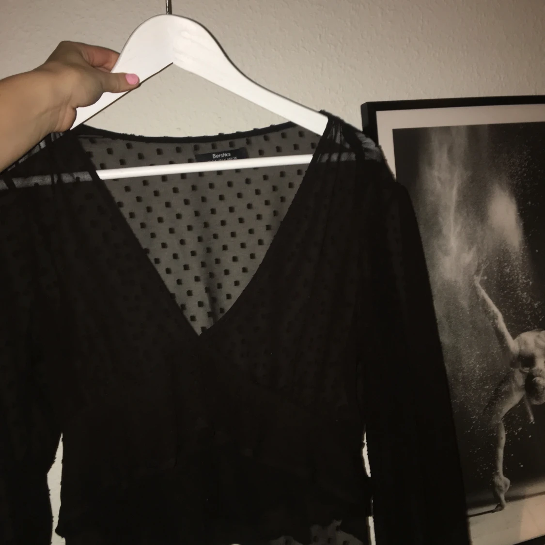 Svart festlig blus - 90