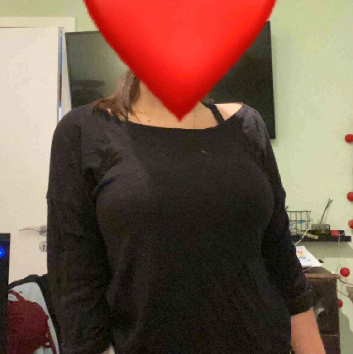 Svart lång ärmar tröja