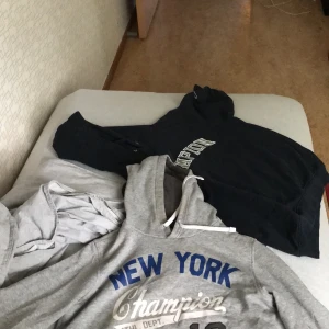 Champion hoodie - Så fin och mysig grå champion hoodie, säljer pga av att jag inte använder den. Den har en liten fläck men den syns inte så mkt men priset kan diskuteras såklart