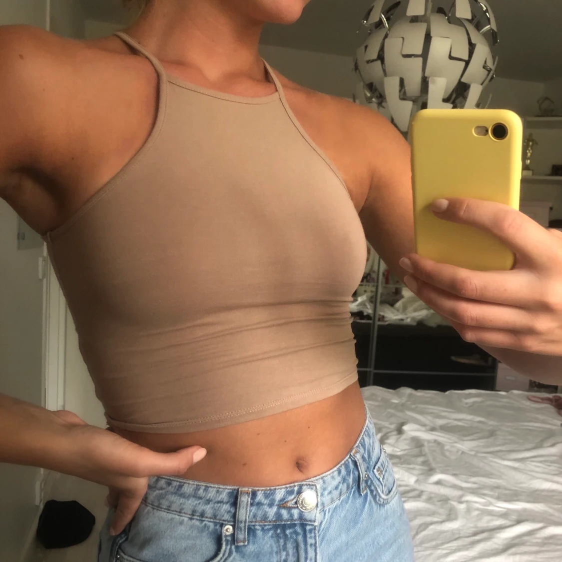Tan crop top