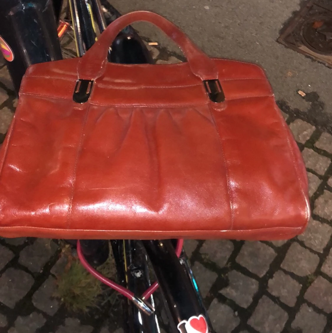 Cp company röd läderväska - 90