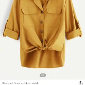 Fin ”senapsgul” skjorta från SHEIN. Oanvänd, som ny. Köparen står för frakten. Fraktar endast. 