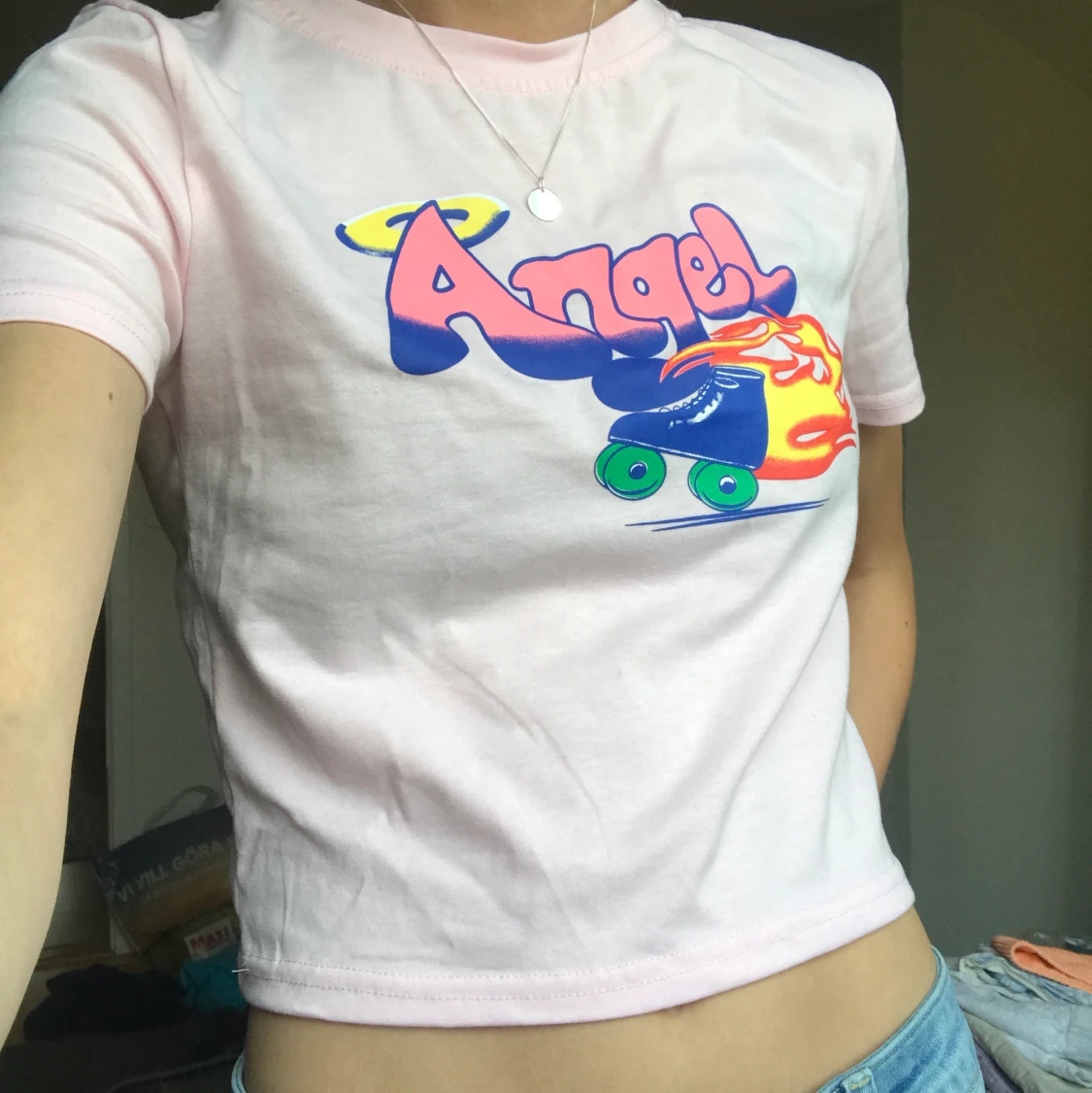 Croppad t-shirt - 90