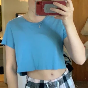 Kroppad blå T-shirt från bikbok - Köparen står för frakt!