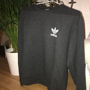  - 🌼 fejk-adidas sweatshirt i mörkgrå färg. fint skick 🌼