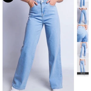 Wide jeans- high waist light blue  - Blåa trendiga jeans från madlady- beställningsvara på sidan för de är populära. Aldrig använda därför i nyskick! 