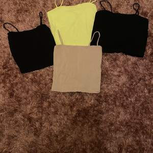 Säljer 4 st Gina Tricot linnen (2 svarta, neon gul och en beige)sparsamt använda och i storlek XS på alla 3 utom en svart som är storlek S. Köp alla 4 för 130kr Frakt tillkommer! Kontakta vid intresse😌