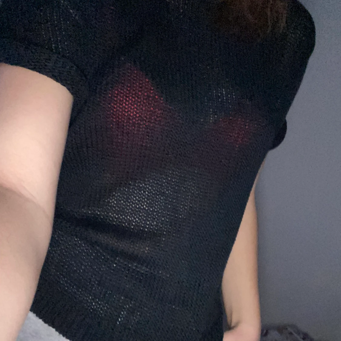 Svart stickad tröja