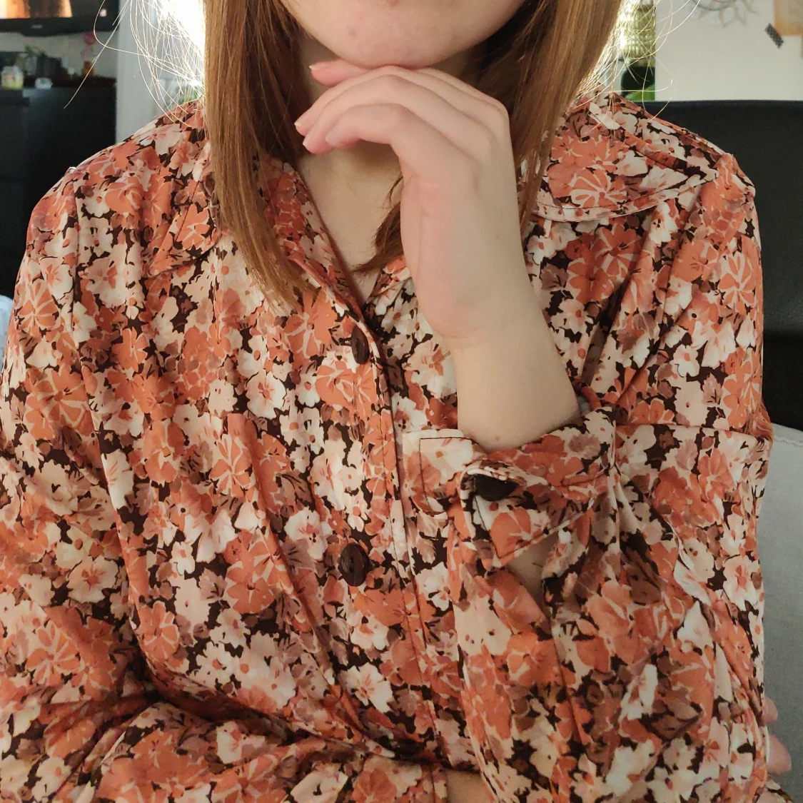 Blommig skjorta från 70-talet - 90