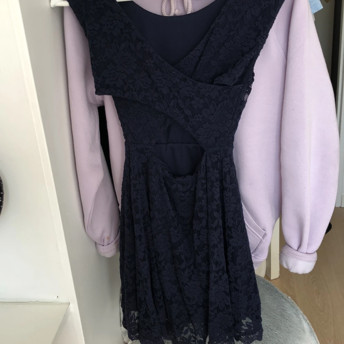 Spets blommig klänning  - 91