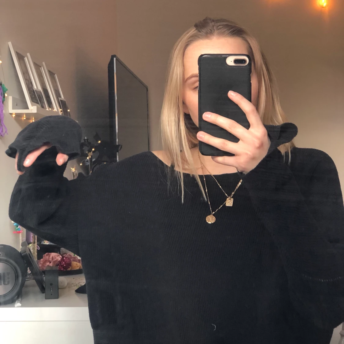 Svart tjocktröja - 90