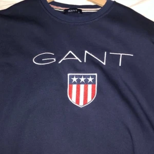 Gant Hoodie - Äkta Gant hoodie utan luva med färgen blå. Påsen kostar 50kr om ni vill köpa till de. Priset kan diskuteras (Sänks priset så kostar påsen, annars så bjuder jag på påsen och prislappen lägger jag in)
