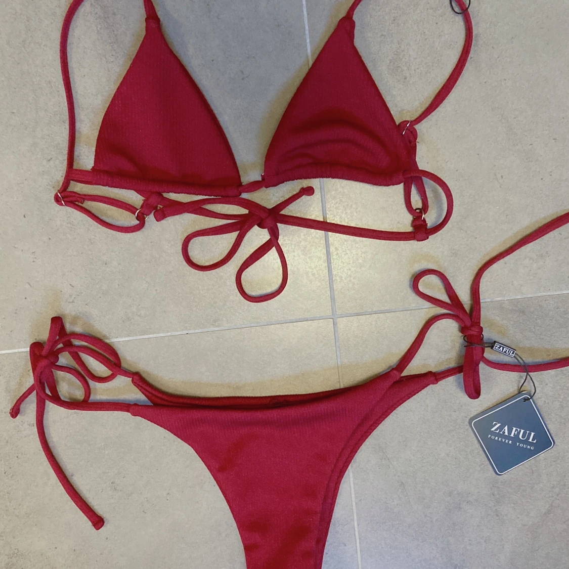 Zaful bikini maroon /vinröd - 90