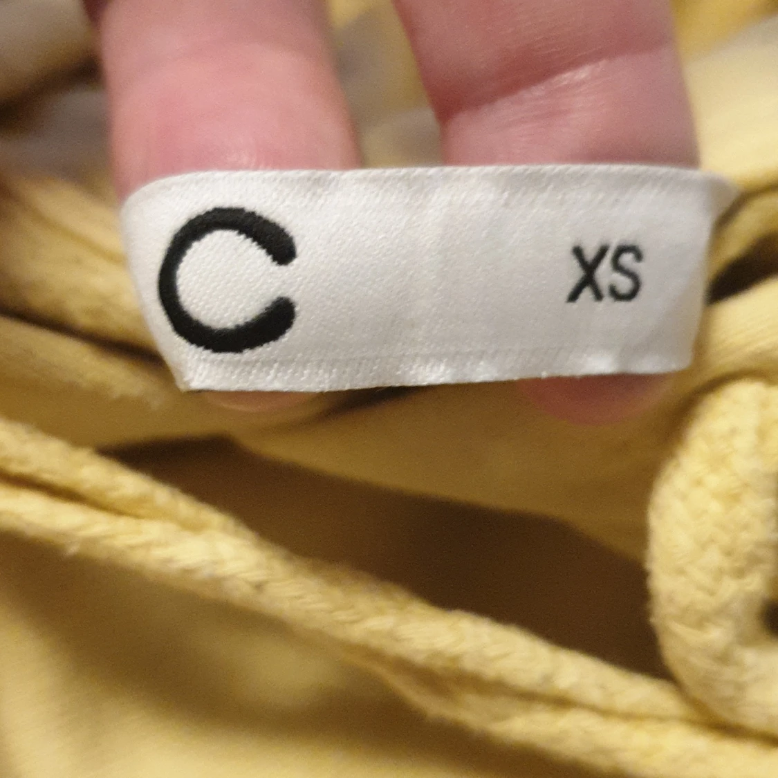 Gul hoodie XS men stor i storleken - 91