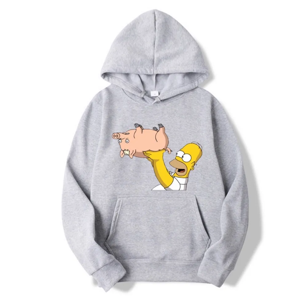 En mysig grå hoodie i storlek XL med Simpsons tryck på framsidan. Helt oanvänd och säljer pga att jag beställde i fel storlek. Säljer för 190kr + frakt.. Hoodies.