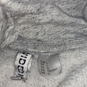 H&m - Säljer en grå cropad hoodie stl: L men passar mer m skulle jag säga.         Buda pris 