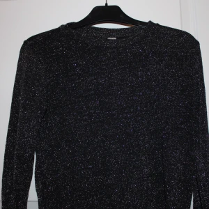 Glittrig kortärmad tröja.  - En fin glittrig tröja. Den har ett litet slitage på handen men det kan lätt tas bort och gömmas. Väldigt fin och passar till fester . Den är även lite genomskinlig i Flash. Kan levereras i Göteborg zon1 och 2 inom västtrafiks rese handlingar. Helst cash då jag inte har swish. Detta kan dock lösas. Lägg bud 