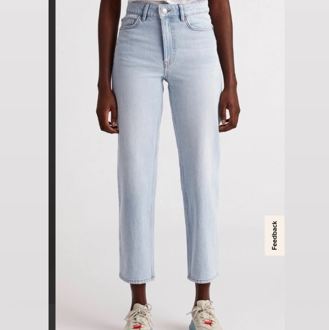 NEA Croppade raka jeans 