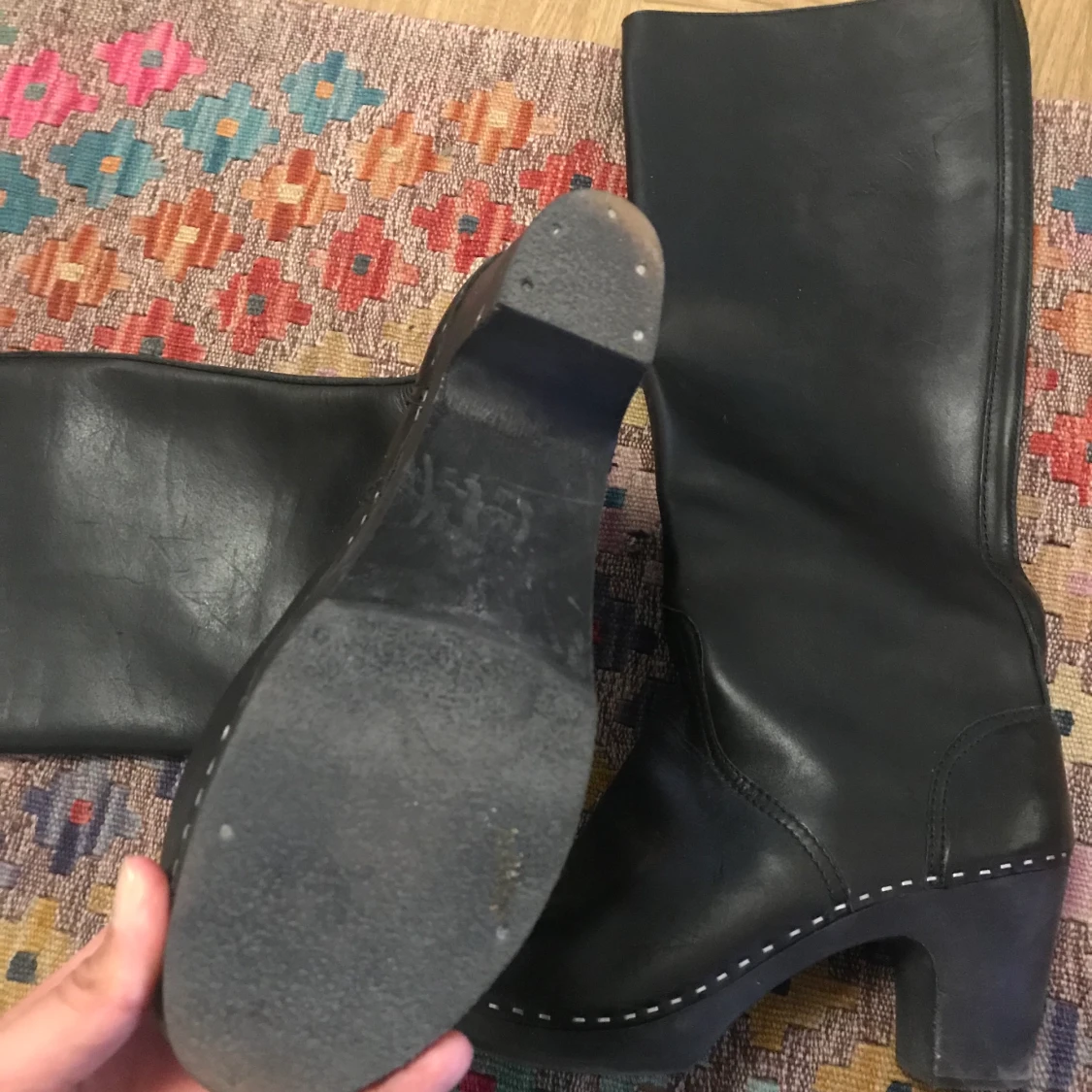 Swedih hasbeens - läder stövlar  - 90