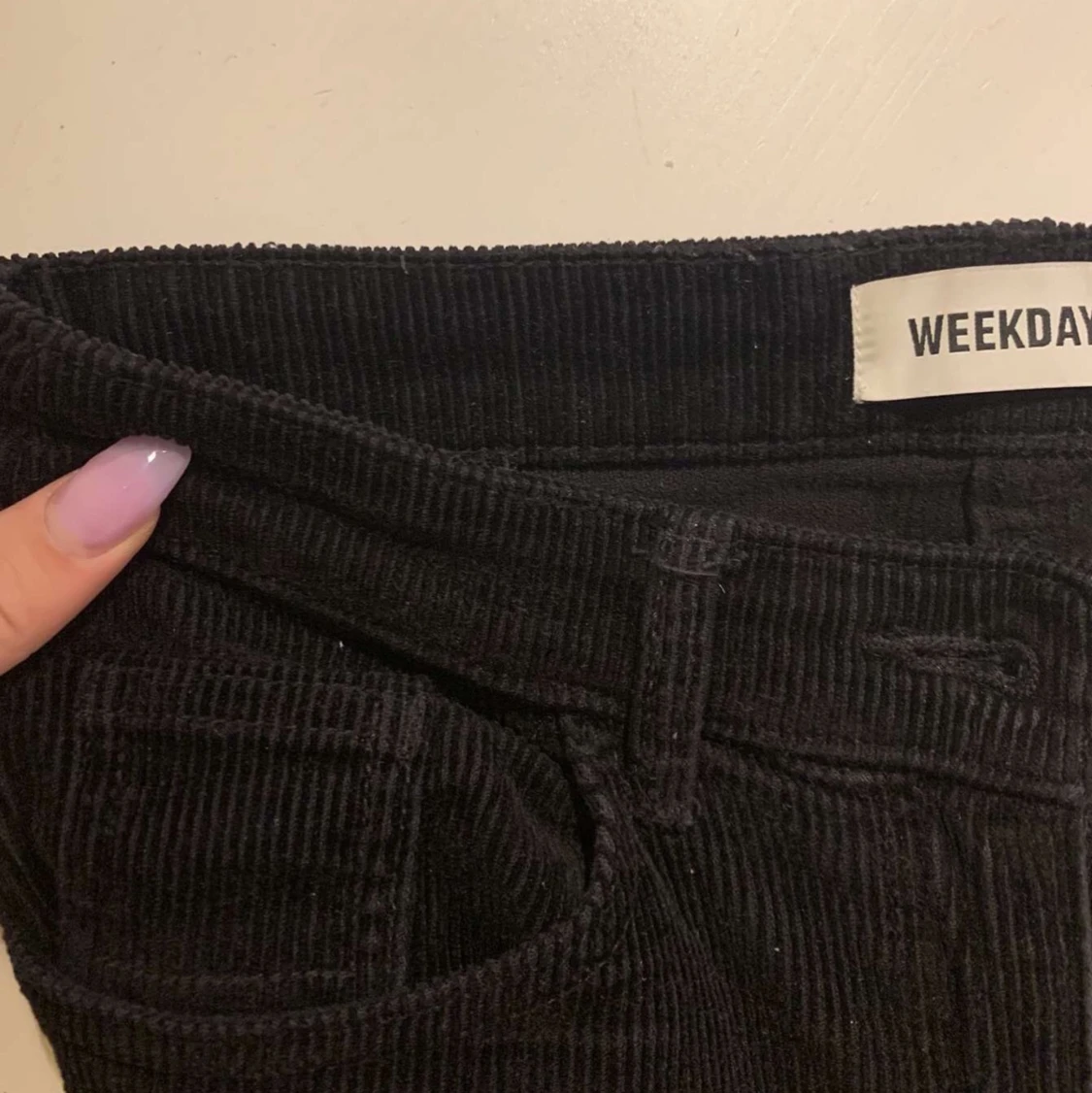 Svarta Weekday Manchester Byxor