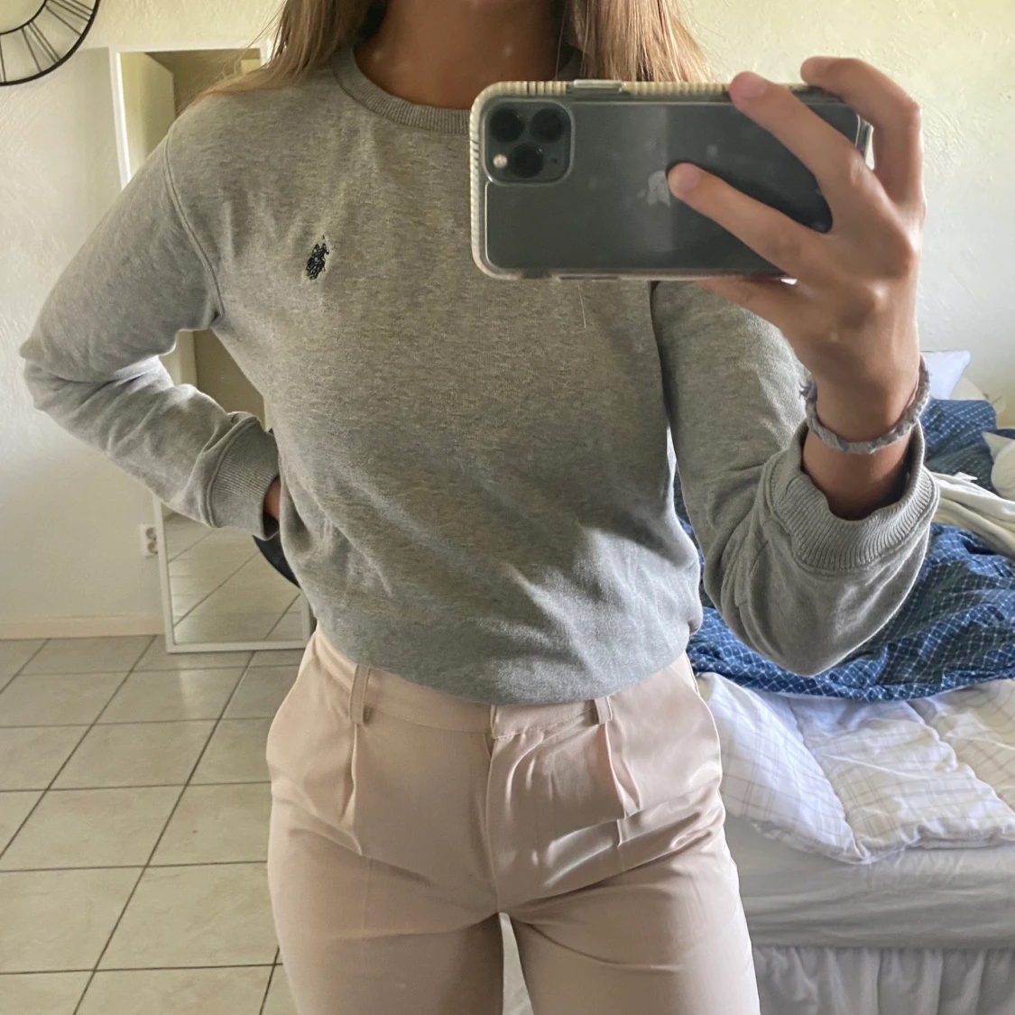 Långarmad polo tröja