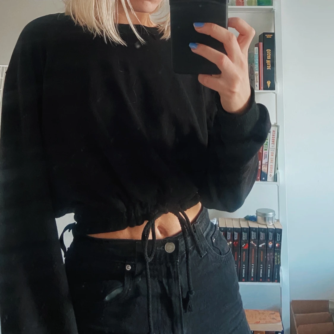 Svart sweatshirt  - 90