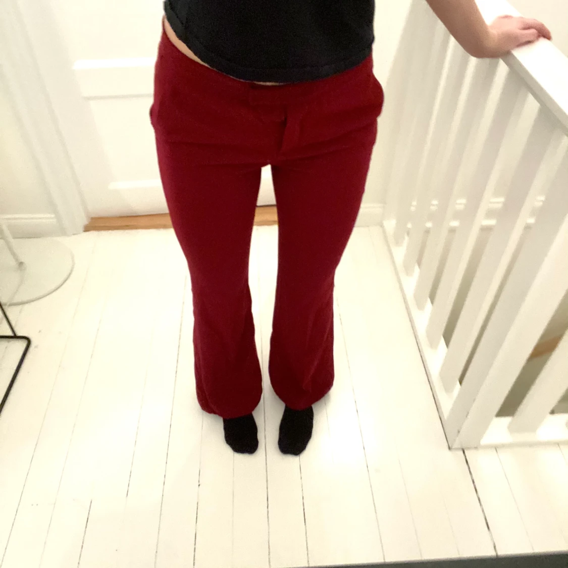 Vinröda kostymbyxor  - 90