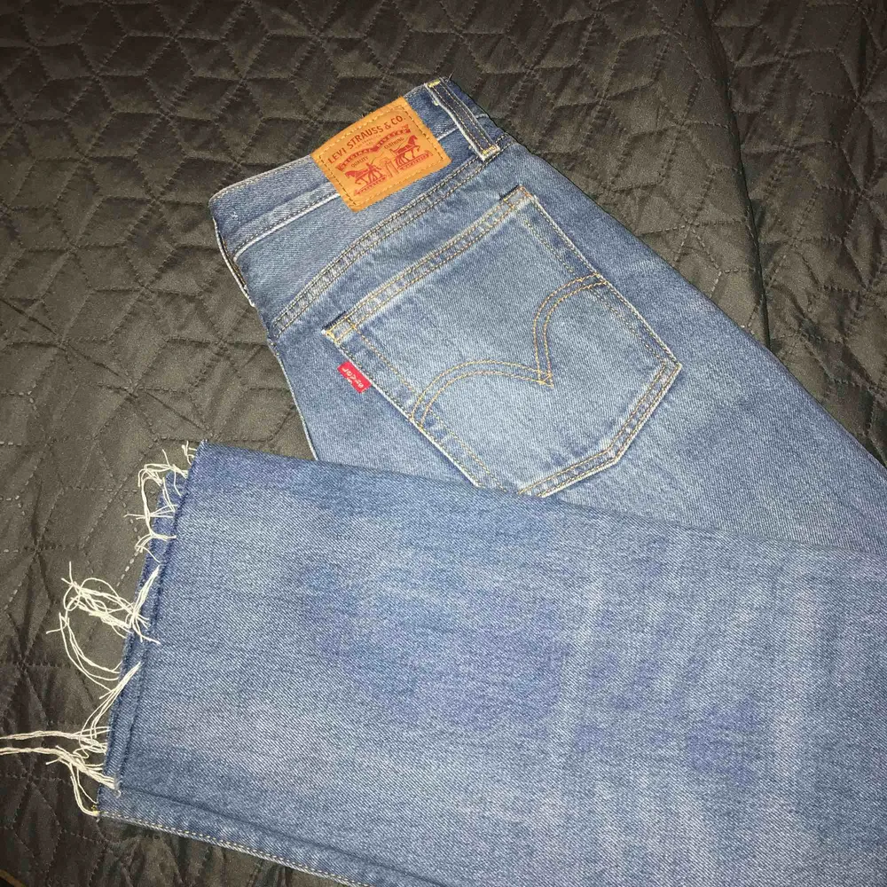 Har tagit på mig dem 2 gånger men aldrig använt ute eller så, säljer på grund av att de är en aningen för stora och kan ej lämna tillbaka dem då jag fick de som present! Storlek: 27 Modell: Wedgie Straight.. Jeans & Byxor.