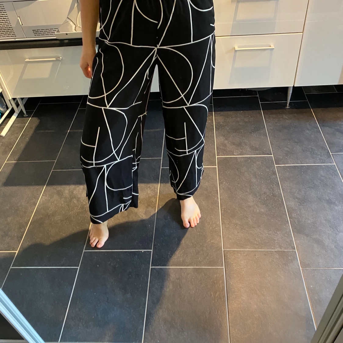 Snygg mönstrad byxa