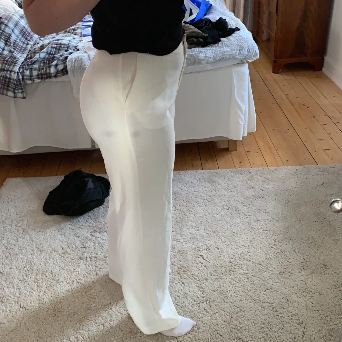 Vita kostymbyxor  - 90