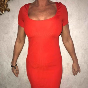  - Röd klänning till knäna, använd ett fåtal gånger under sommaren. 