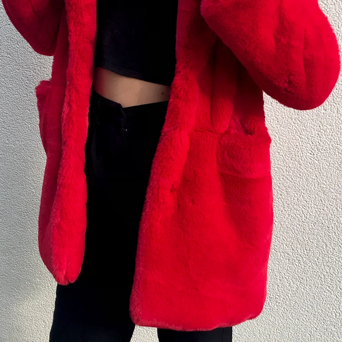 Röd pälskappa  - 91