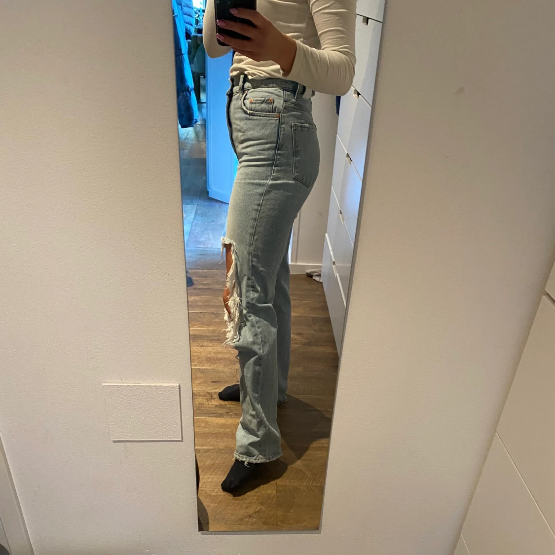 Blåa jeans från mango - 90