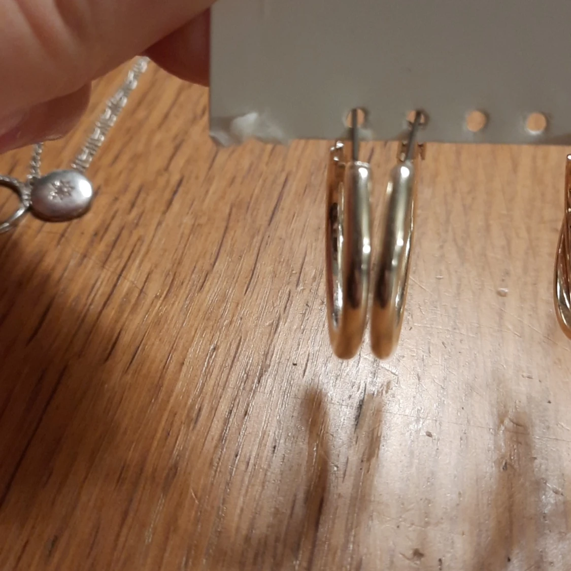 Silver hoop earrings 