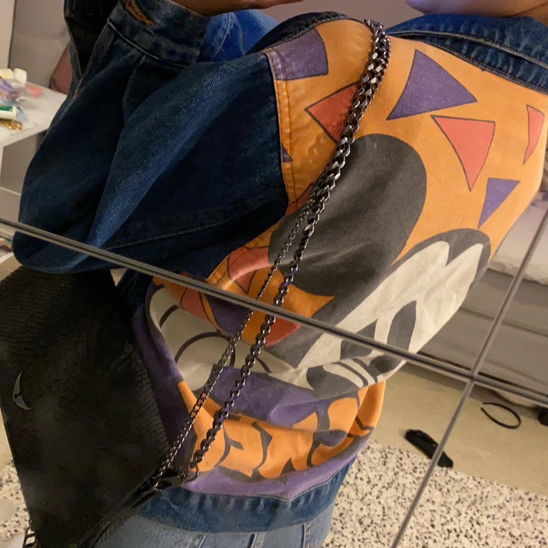 Jeansjacka med tryck  - 90