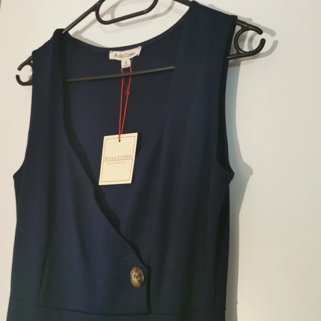 Marinblå byxdress stl M - 90