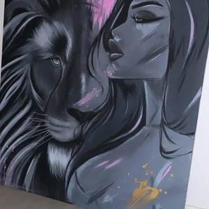 Tavla canvas akryl målning konst art  - Akryl på canvas, storlek 80x80. 