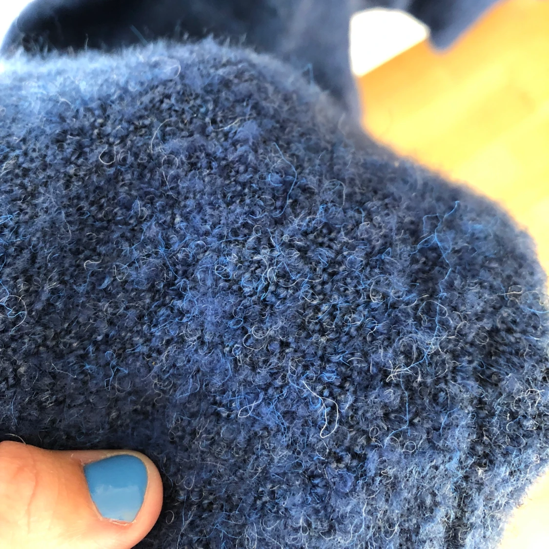 Blå offshoulder tröja - 91