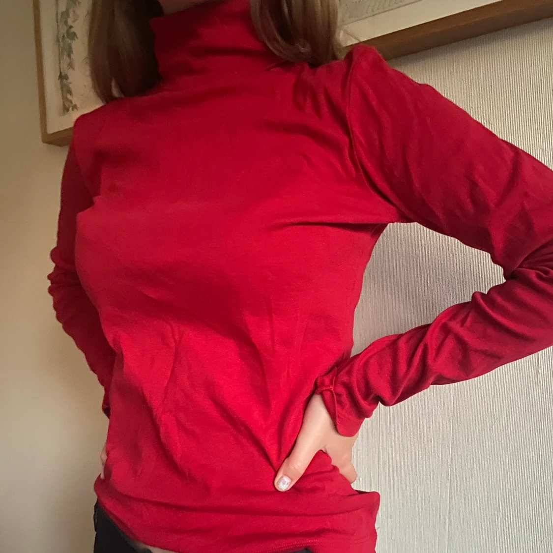 Röd polotröja  - 90